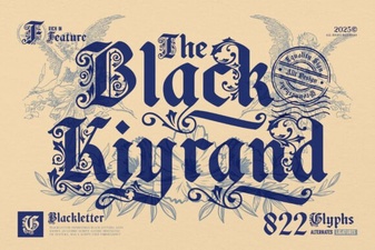 Bold Typography with Black Kiyrand Font for Creative Projects