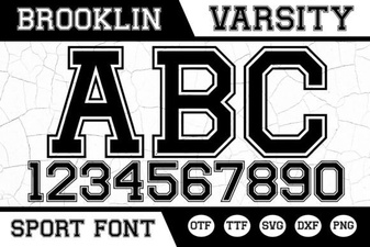 Brooklin Varsity Font for Bold Classic Sports Designs