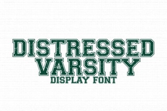 Distressed Varsity Font - Bold Retro College Display Typeface
