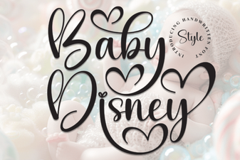 Charming Baby Disney Font for Invitations and Crafts