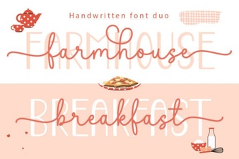 Rustic Farmhouse Breakfast Font Duo for Charming Designs
